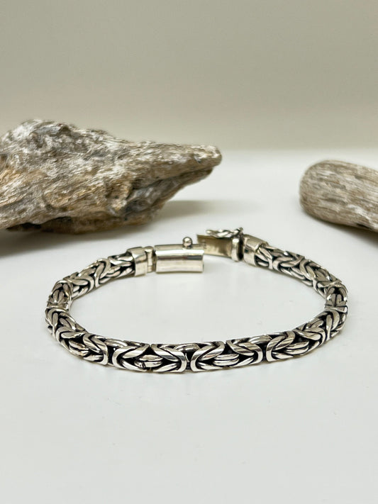 Bracelet en Argent 925 Fait par des Artisans de l’Indonésie Bracelet argent maille Mireille Larbi