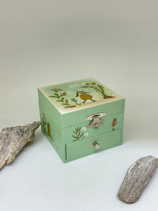 La boîte à musique Trois petits lapins, dessinée à Paris 714104 Trois petits lapins Moulin Roty 678106