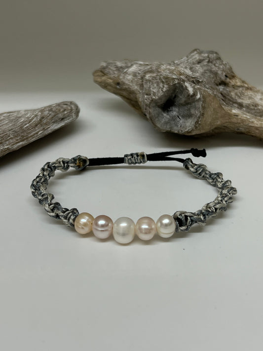 Bracelet Perle baroque, Fait à Montréal Anne-Marie Bouchard Perle d'eau douce