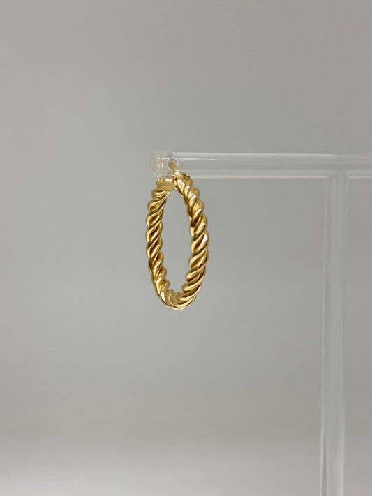 Créoles Twist 2,5 cm dessinées à Montréal Miss Mimi Petites créoles Lucia 13-403564-02/00