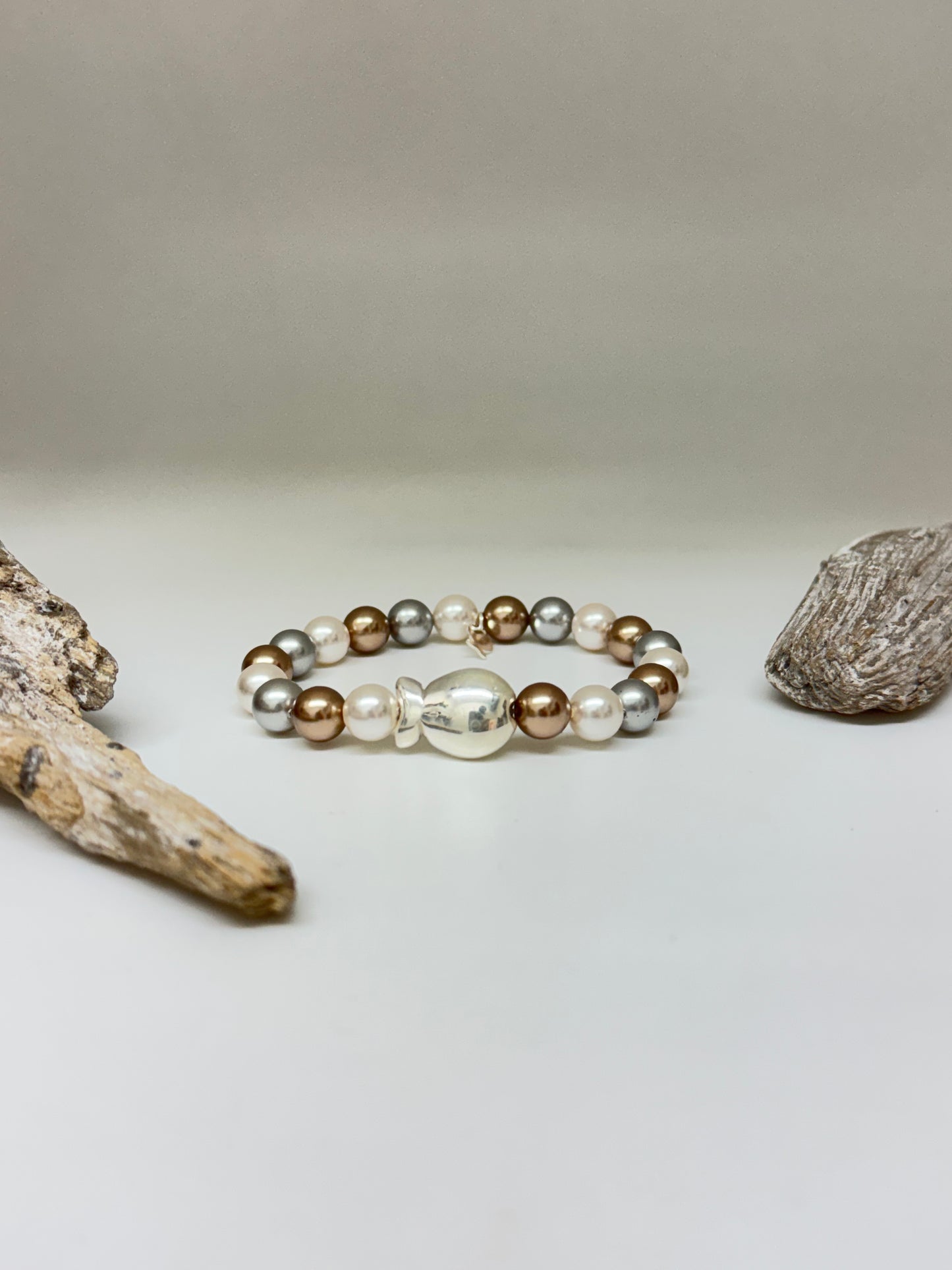 Bracelet Perle Nemo Perle de verre nacré Fait main à Paris 12AT2261mbr