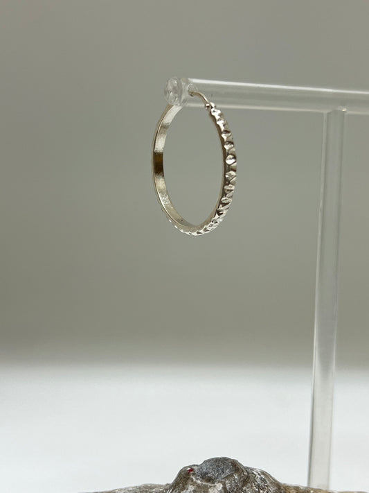 Aventureuse - Anneaux en argent sterling - Motif zigzag Fait main à Montréal Véronique Roy