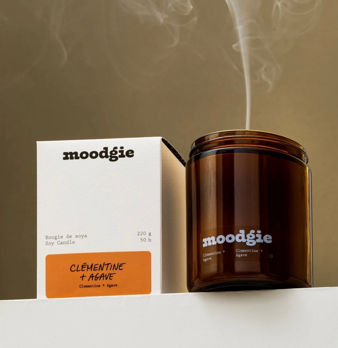 Bougie - Clémentine + Agave 220 g Moodgie Bougie - Clémentine + Agave