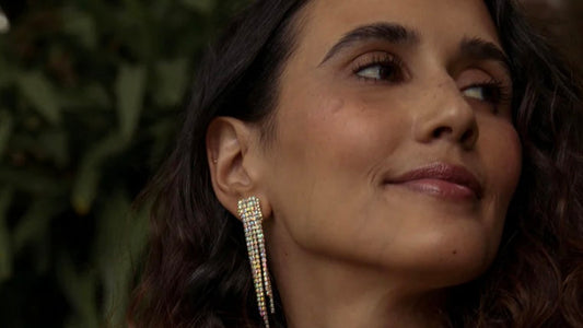 Boucles d'oreilles Cascade scintillante Fait main en Colombie