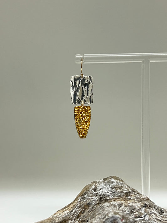 Boucles Stacked 925 et Or fait main en Ontario Air & Earth Design