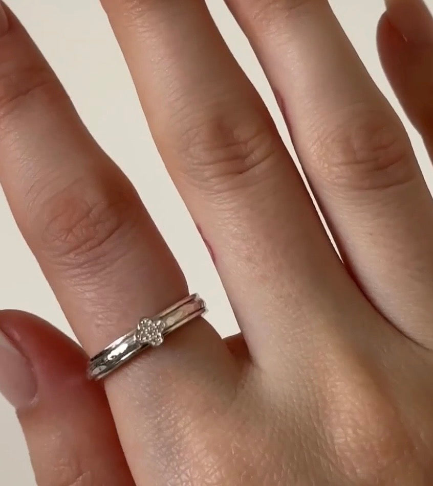 Bague de méditation Lucky Argent Meditation ring Toronto Spin and Wish MR4418