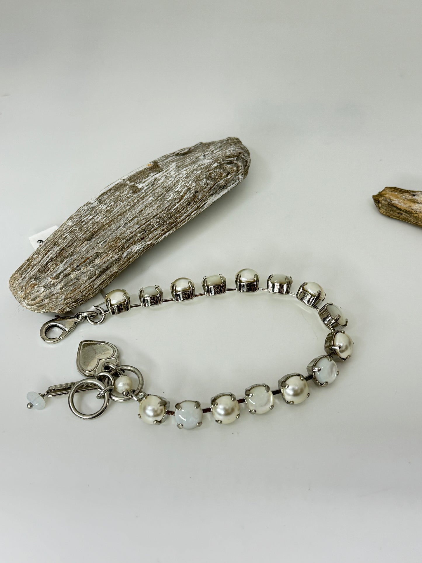 Bracelet Perles et cristaux Mariana en laiton plaqué argent 925 rhodium avec Cristal de Swarovski B-4252-13