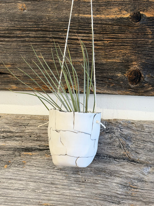 Jardinière en porcelaine medium Blanc Noir Atelier G par Gréta Céramiste Jardinière suspendu