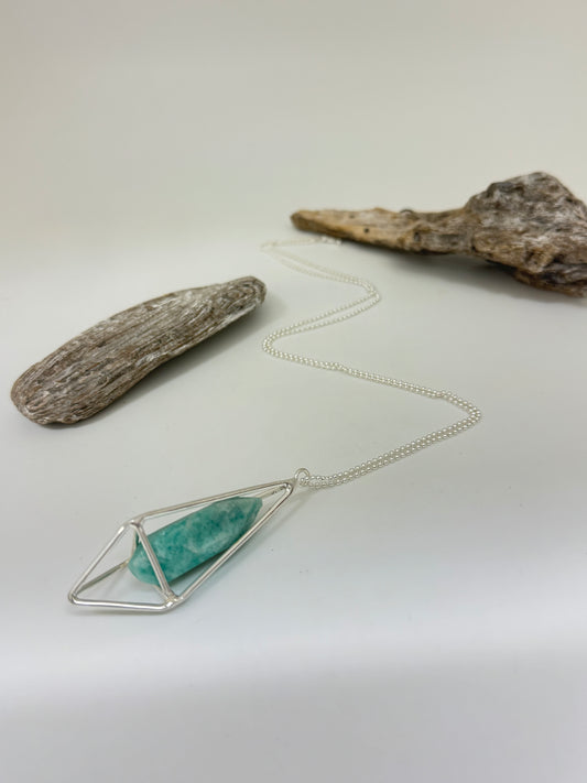 Collier Lumia Amazonite et Argent Saraswati Lumia N-LUSA