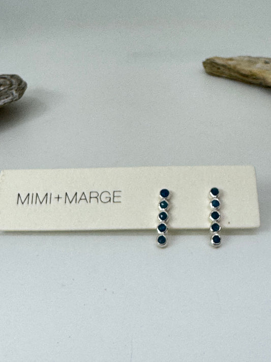 Boucles Argent 925 Quartz bleu dessiné à Vancouver Mimi Marge 05e551bq