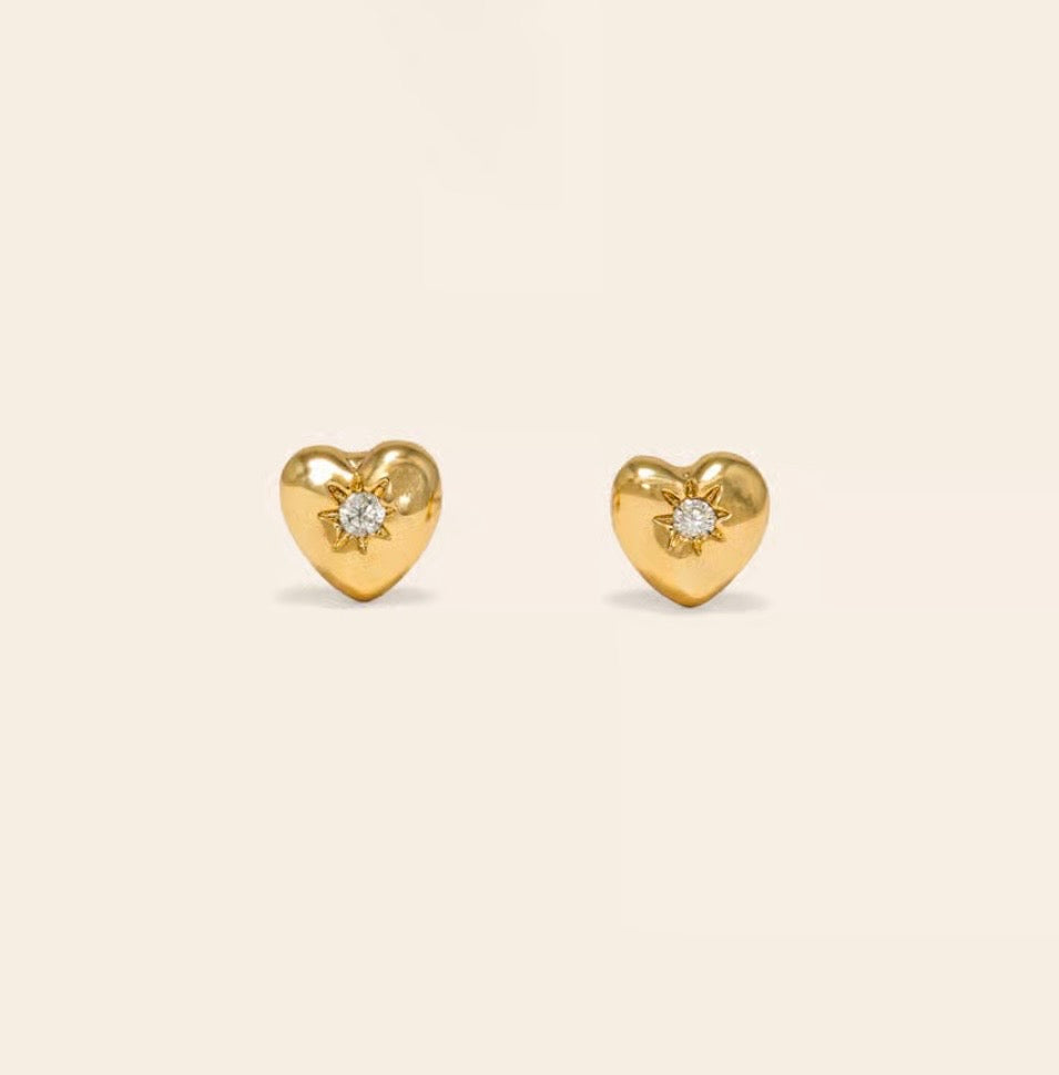 Boucles d’oreilles cœur Micro Puff Lovers Tempo 1BC-FA26003-GLD
