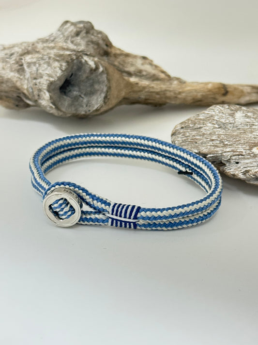 Bracelet Don Dino Indigo et crème -Silver Fait à la main à Amsterdam Pig & Hen Don Dino