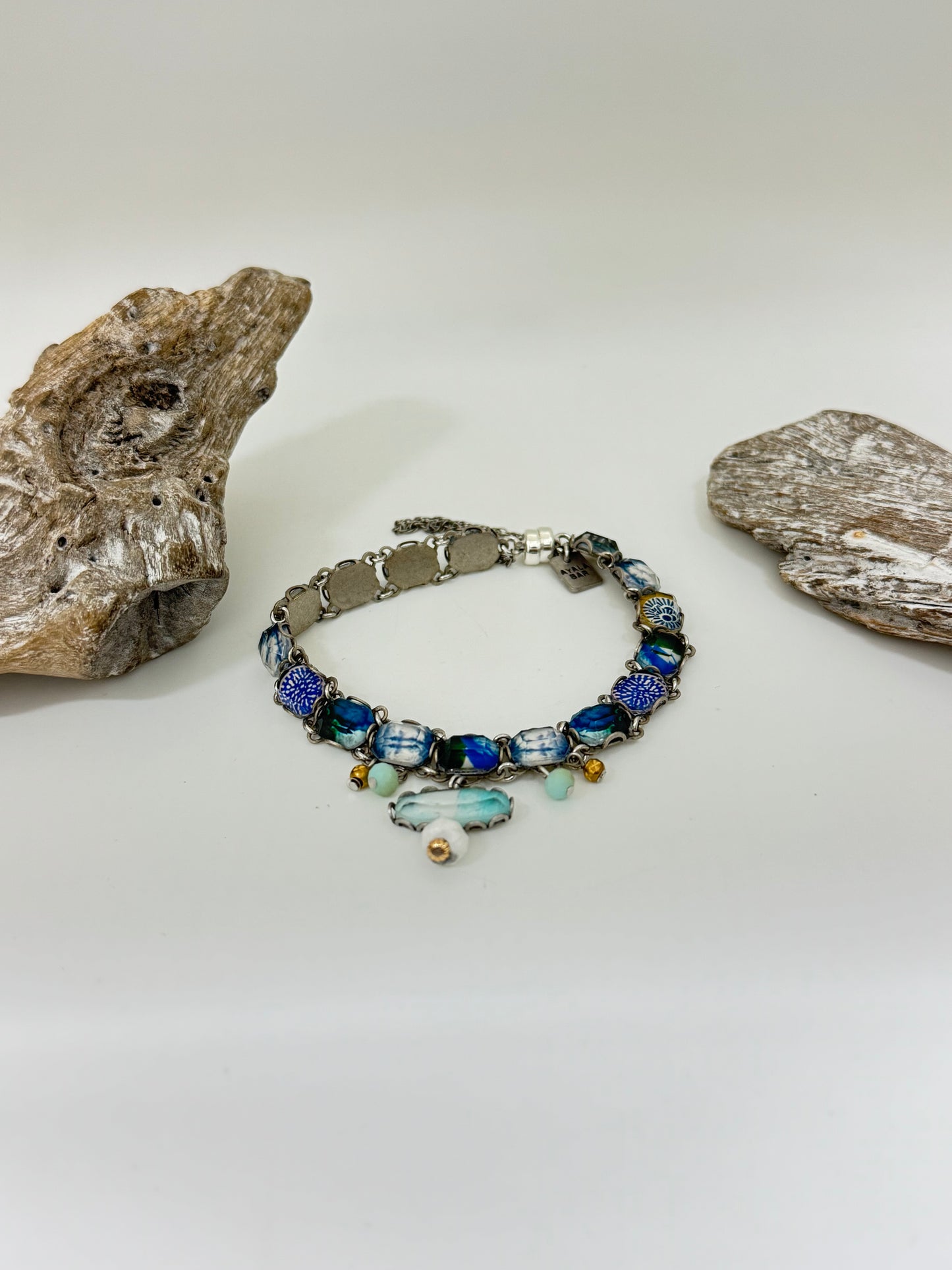 Bracelet Menthe Fresh Waters Set, Cristal Fabriqué à la main au Moyen Orient