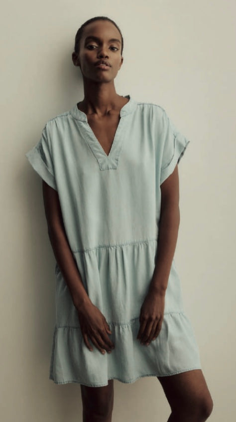 Juliet robe 100% Tencel dessinée à Montréal Juliet robe 100% Tencel Mélissa Nepton SP253405DE-BLU