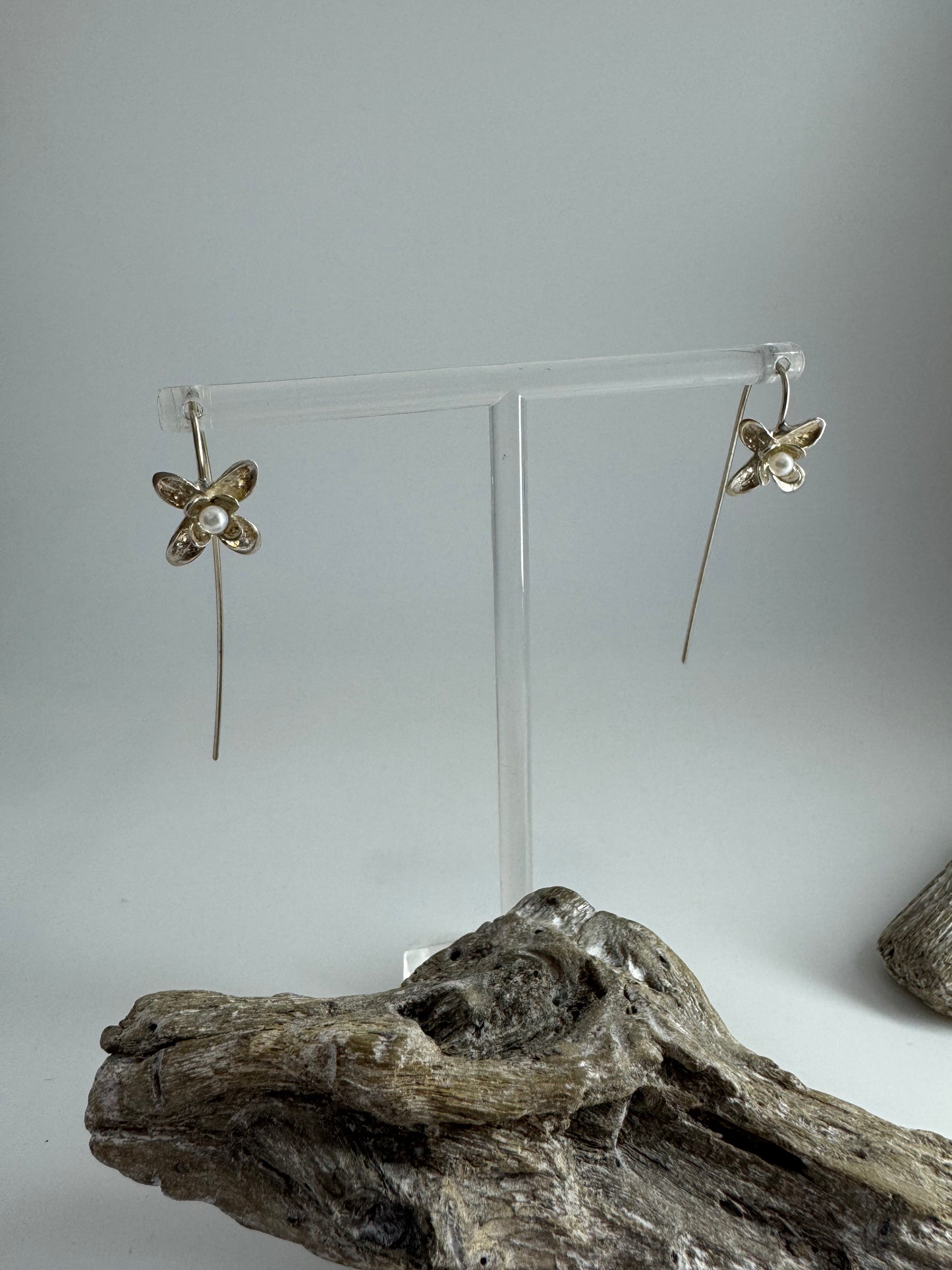 Boucles d’oreilles longues Lilas commun en argent Sterling Amulette par Bénédite Séguin LC-BoL-B