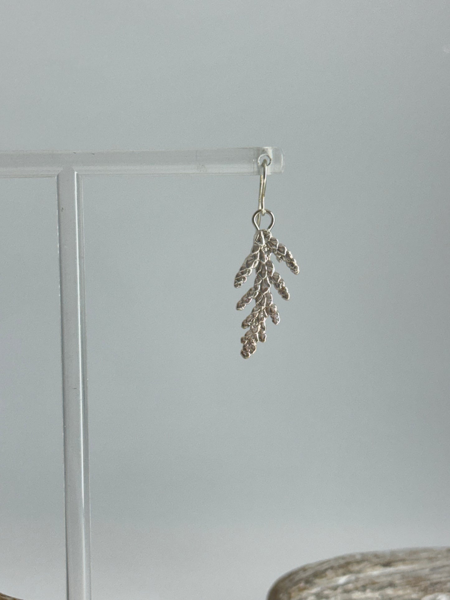 Boucles d’oreilles 2 Cèdre thuya occidental en argent Sterling Amulette par Bénédite Séguin H-C-Bo2P