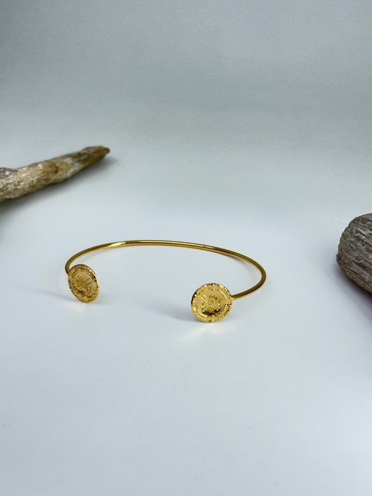 Bracelet rigide doré à l'or fin - Layla Franck Herval 13-72985