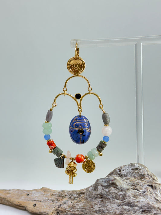 Boucles d'oreilles dormeuses Layla, fait mains en France Franck Herval 12-69587