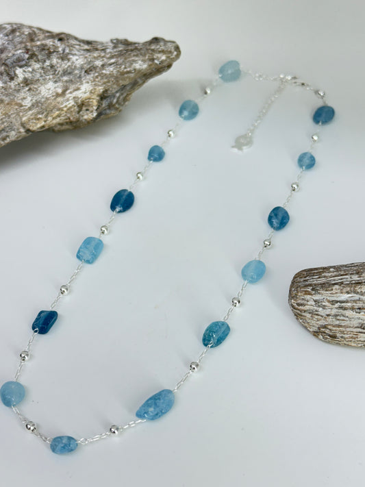 Collier Aigue Marine Argent 925