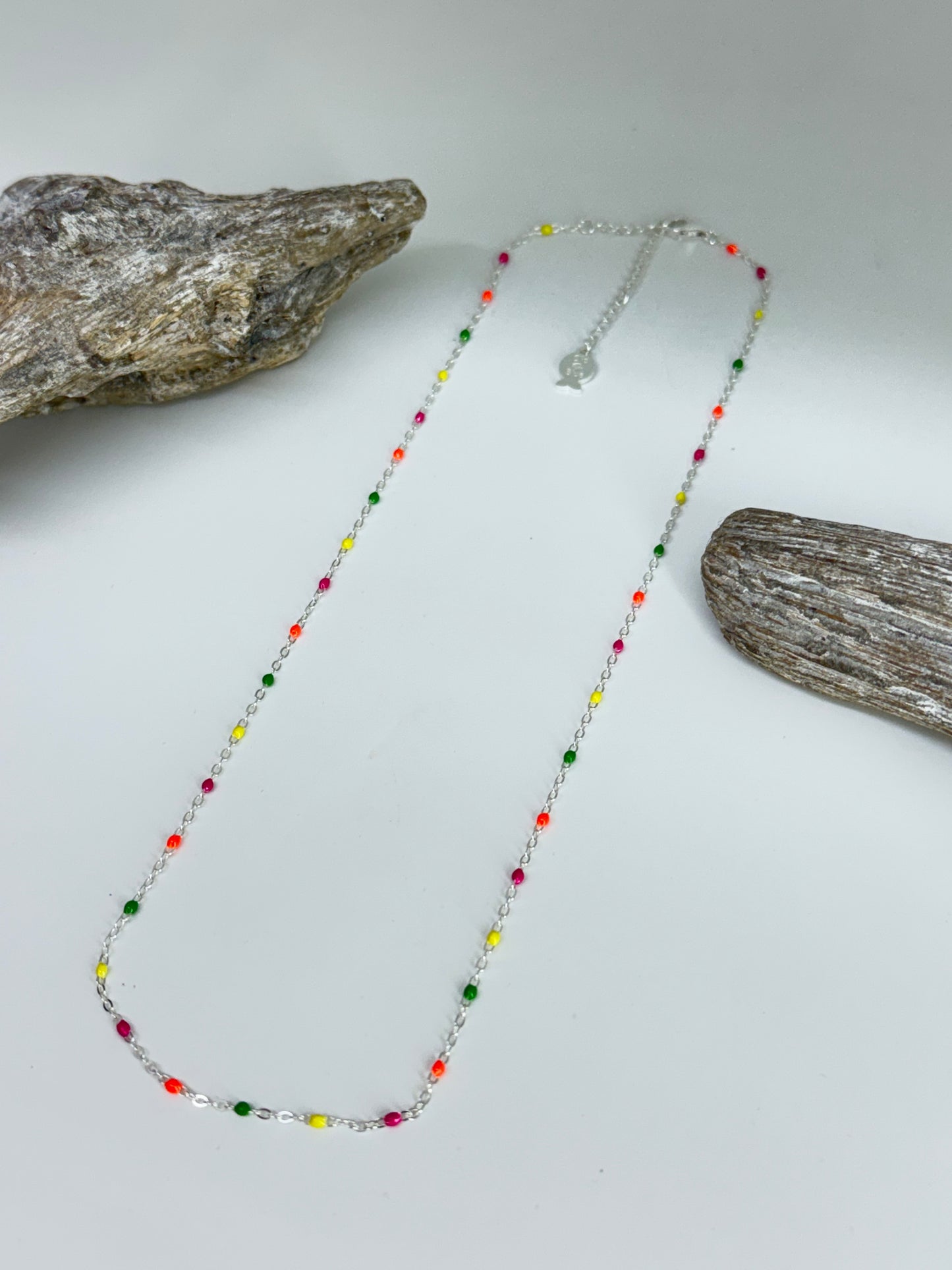 Collier Multicolor Argent 925 Fabriqué à la main à Paris en France Clio Blue Collier Multicolor CO4257