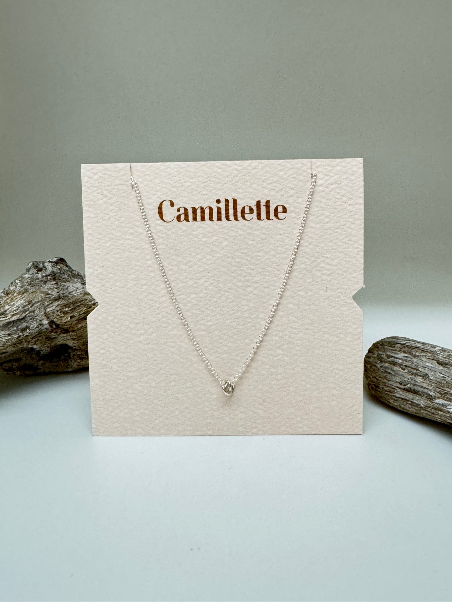 Collier Noeud - Argent sterling Fait à la main à Montréal Camillette Collier Collier Noeud Argent Sterling