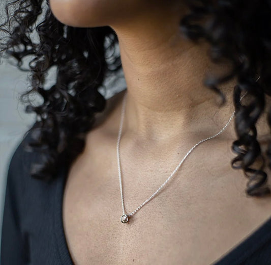 Collier Noeud - Argent sterling Fait à la main à Montréal Camillette Collier Collier Noeud Argent Sterling