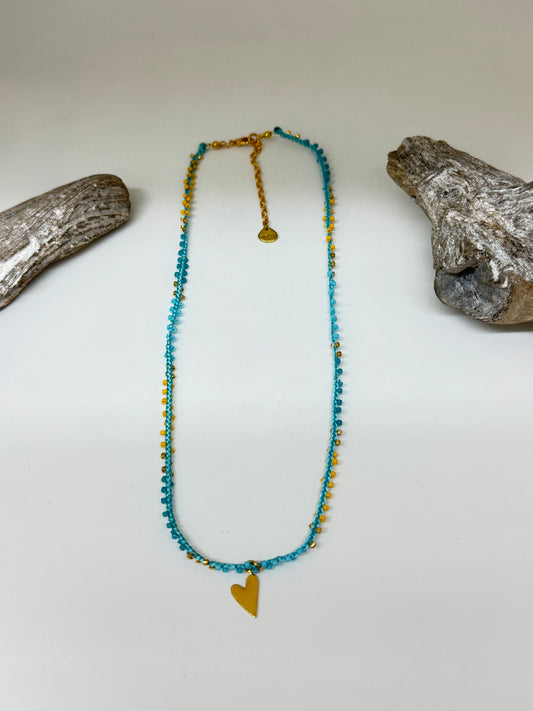 Collier réglable en perles Miyuki lavande avec pièces plaquées or Mishky Fait à la main en Colombie Mishky 113-12978