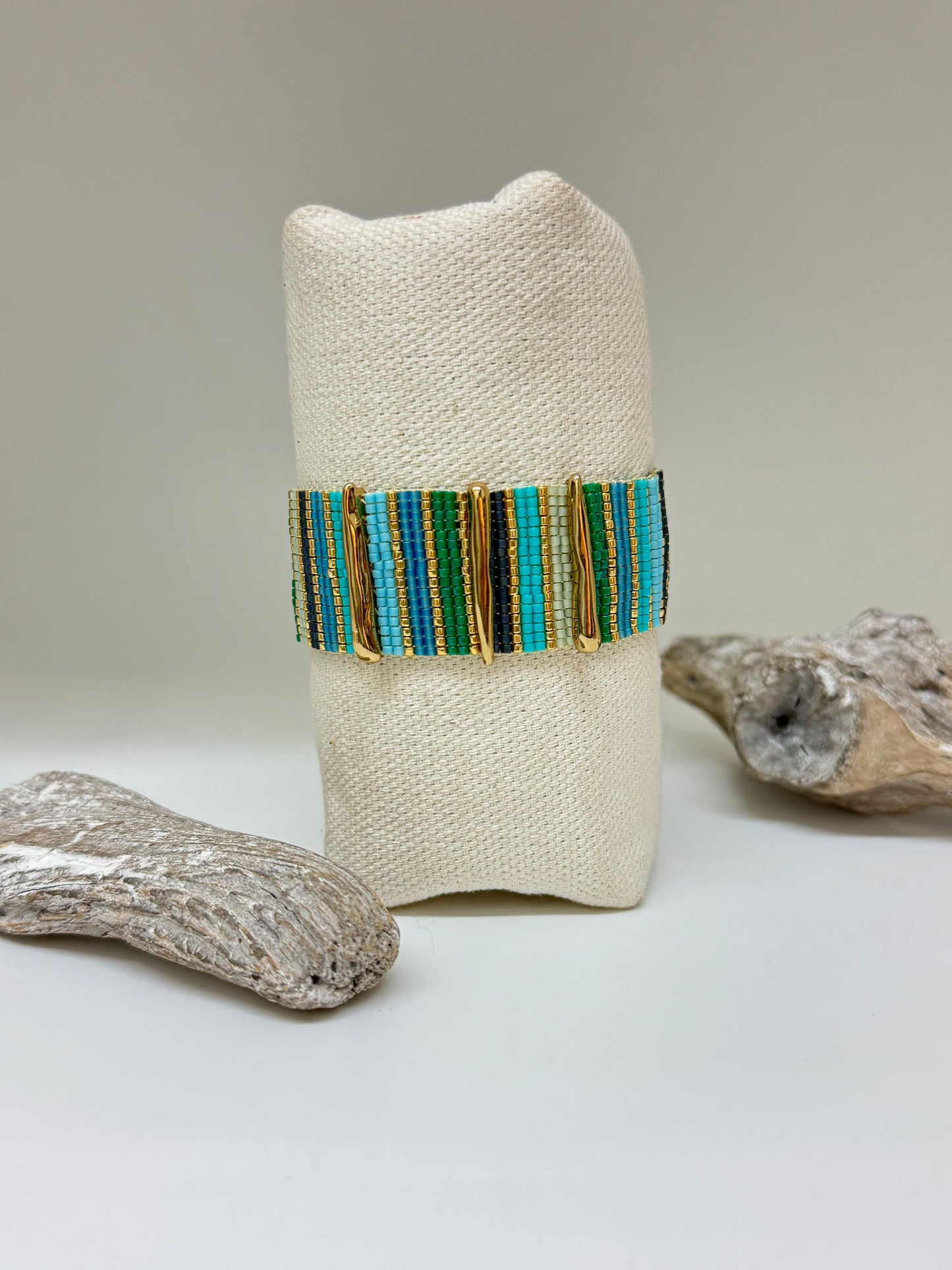 Bracelet Melted Bar Artisanal Perle Japonaise Miyuki Fait en Colombie 112-12970