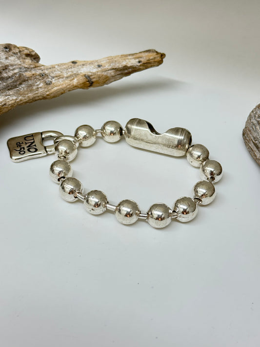Bracelet Copito argent avec une breloque en forme de cadenas Uno de 50 PUL1215