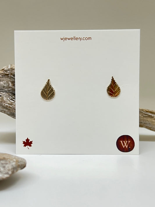 Boucles d'oreille Feuille Or 14 carats we42yg W Jewellery Outaouais