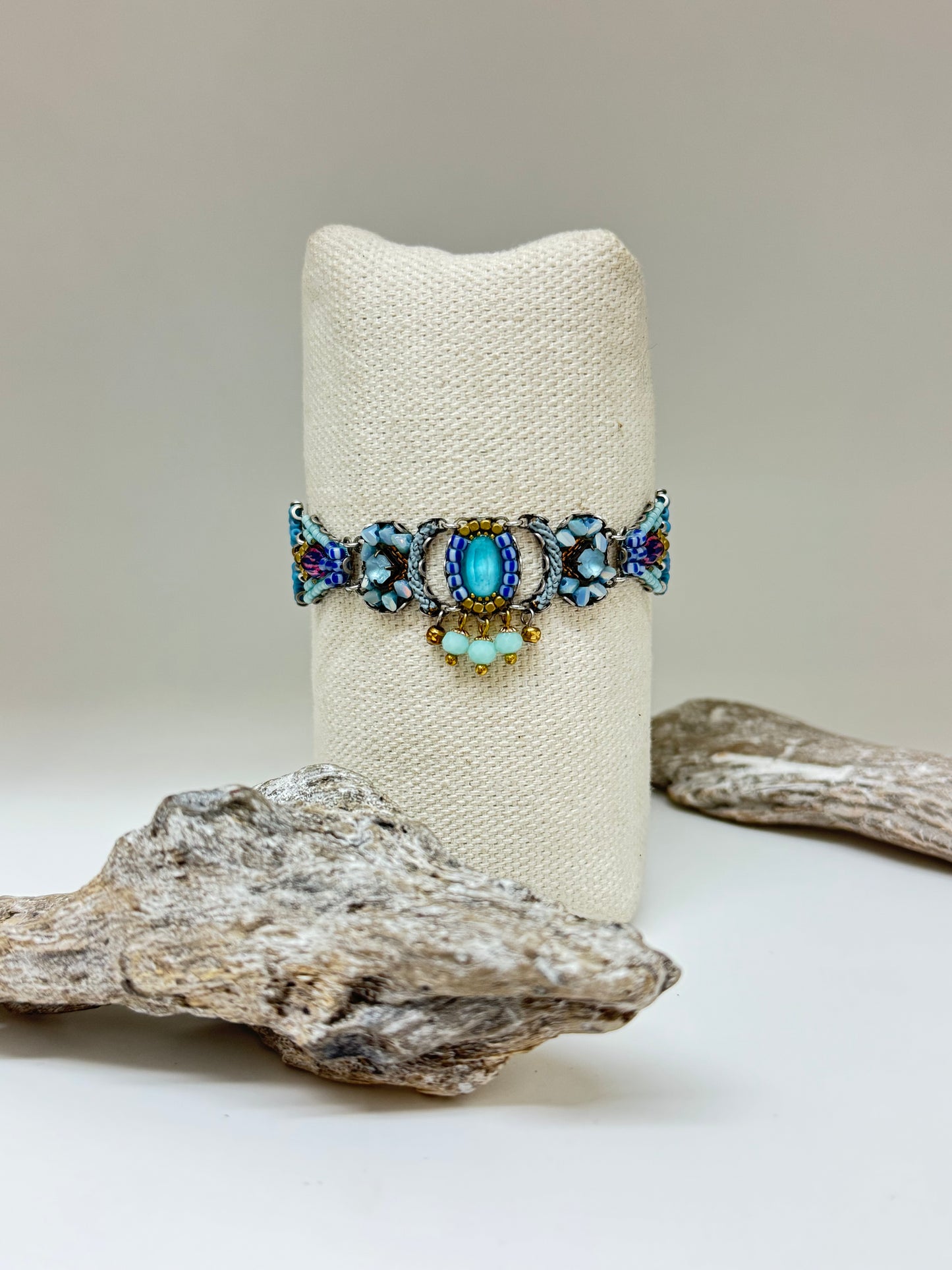 Bracelet Menthe Fresh Waters Set, Cristal Fabriqué à la main au Moyen Orient