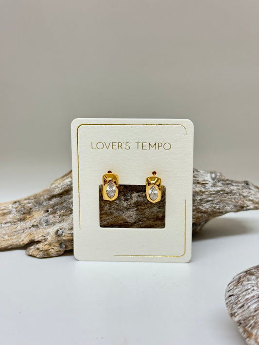 Créoles épaisses Marquise dessinée à Vancouver Lovers Tempo 1DF-SP23018-GLD