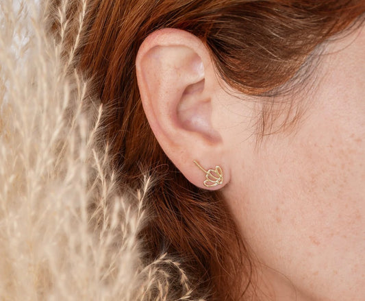 Boucles Tournesol Goldfill Fait à la main à Montréal Camillette Boucles Tournesol