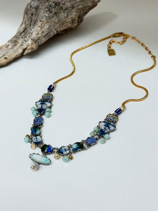 Collier Ayala Bar Mint Statement Eaux Douces AyalaBar fabriquée au Moyen Orient R3569