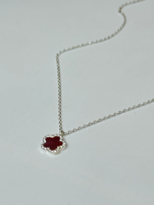 Collier Trèfle Argent 925 et nacre Fait main à Paris