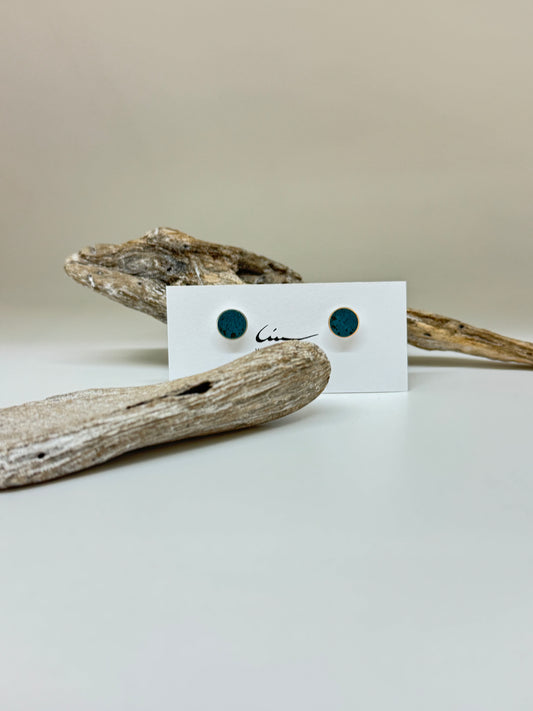 Boucles Béton-Argent-Turquoise CATRIE NJ140 Montréal boucles Catrie NJ14S