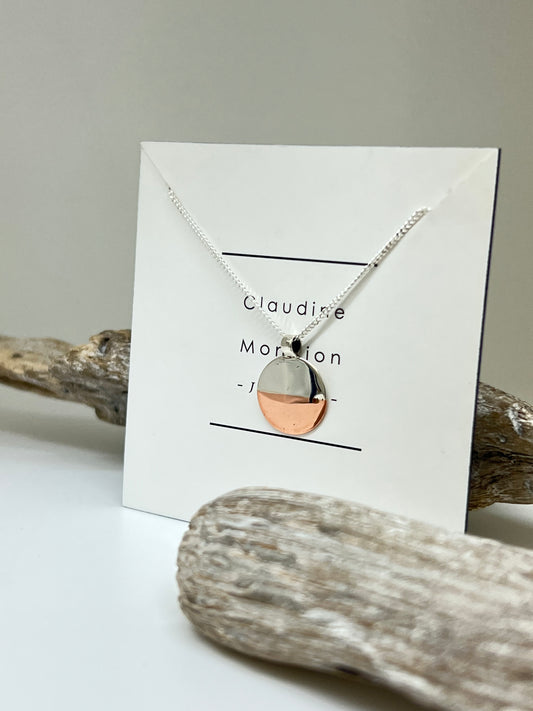 Collier Argent925/Cuivre Sha14 Fait main à Montréal Claudine Moncion N_Sha14