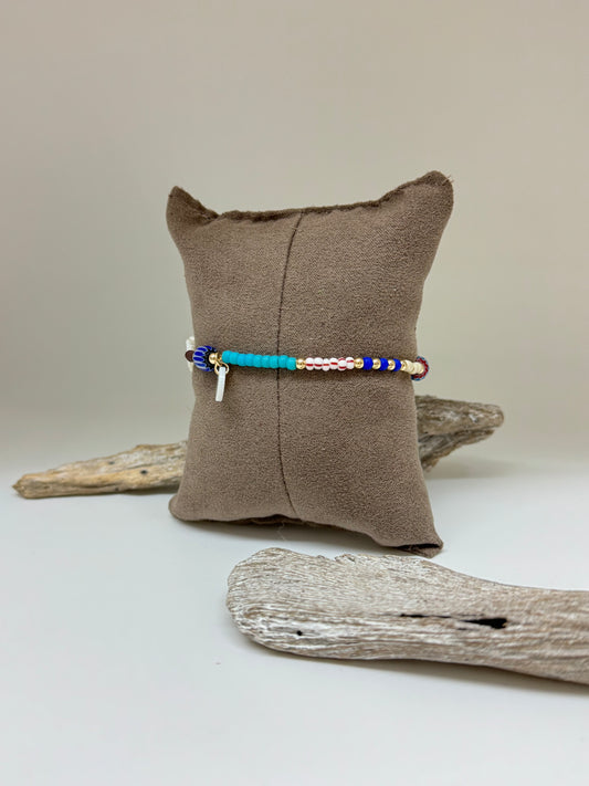 Bracelet Multi Pierres Gold Filled fait à la main à Amsterdam