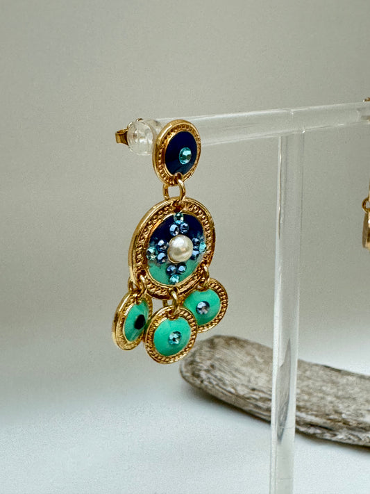 Boucles d'oreille Asequin moyenne Bijoux Produite à Marseille Gas bijoux Asequin longue