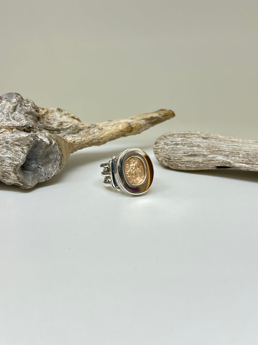 Bague Hermes Argent 925 Fait à Kamouraska Pierre Brouillette - Planas bijoux BA25V