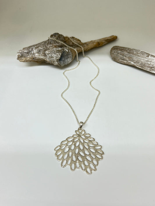 Pendentif Fleur de Mer Argent 925 Fait main à Montréal Nicole Gauvin p-273