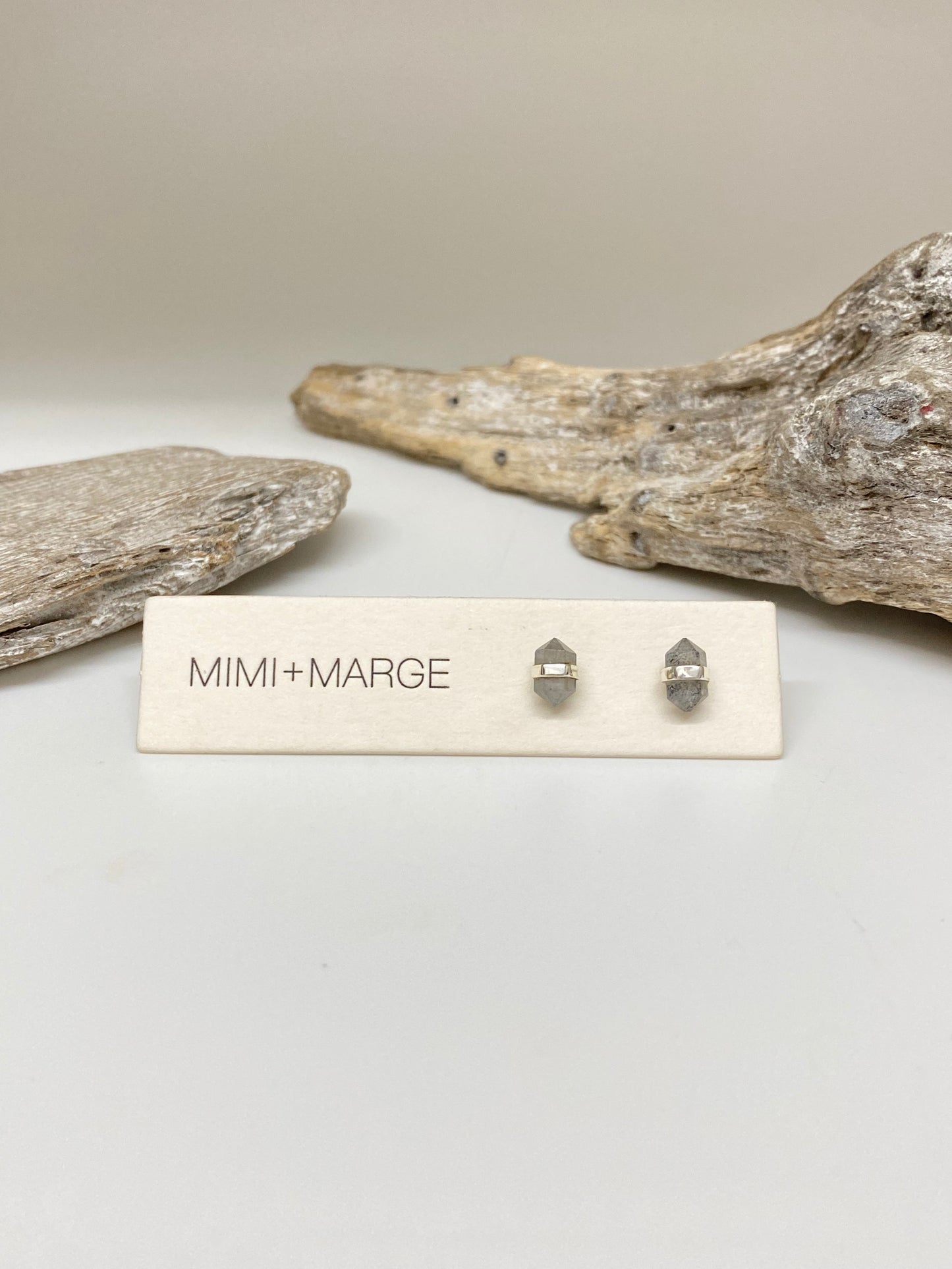 Boucles Labradorite Argent 925 Fait main à Vancouver Mimi Marge Labradorite