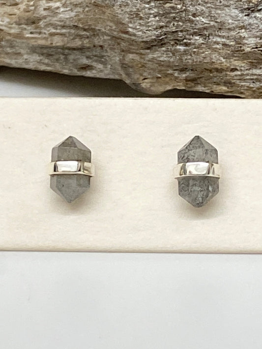 Boucles Labradorite Argent 925 Fait main à Vancouver Mimi Marge Labradorite