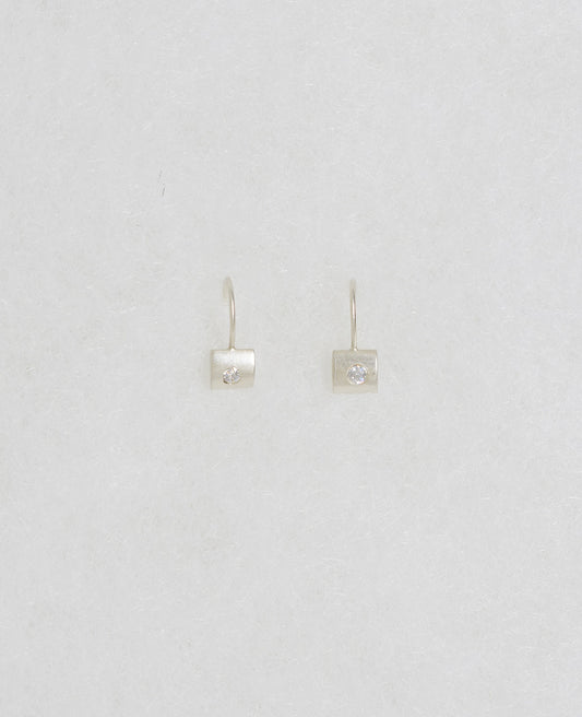 Sterling Silver Earrings with CZ Boucles Argent - Zircon Hilary Druxman 28e1.3