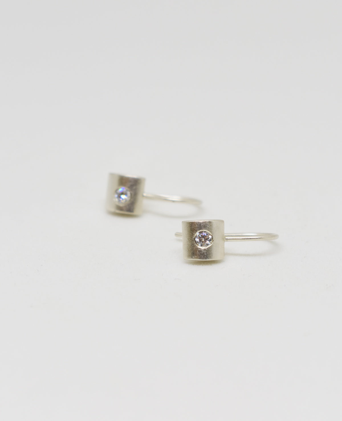 Sterling Silver Earrings with CZ Boucles Argent - Zircon Hilary Druxman 28e1.3