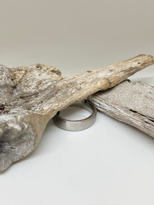 Bague en Acier inoxydable, dessinée par Arz Steel Montréal AS-R101 Arz Steel