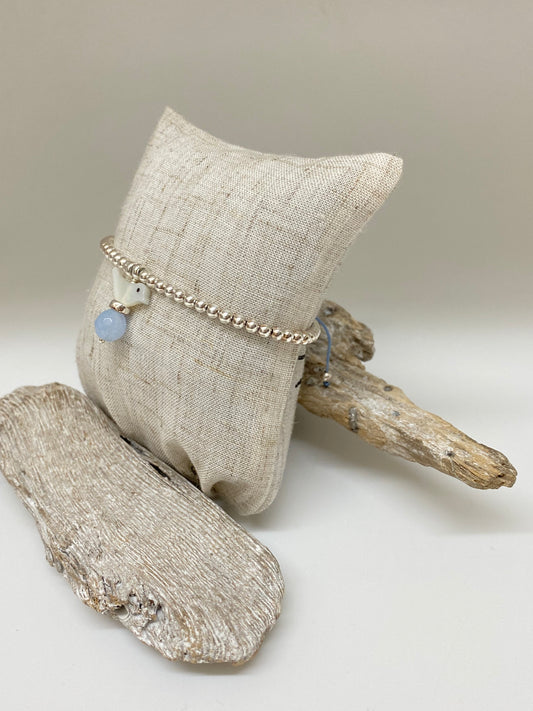 Bracelet Argent Fait à la main à Montréal bkbglow Beblue Montréal