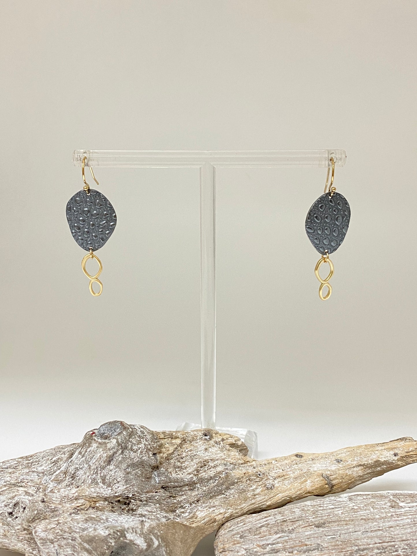 Boucles Jingle Argent & Goldfill fait main en Ontario E-ST1 Air & Earth Design