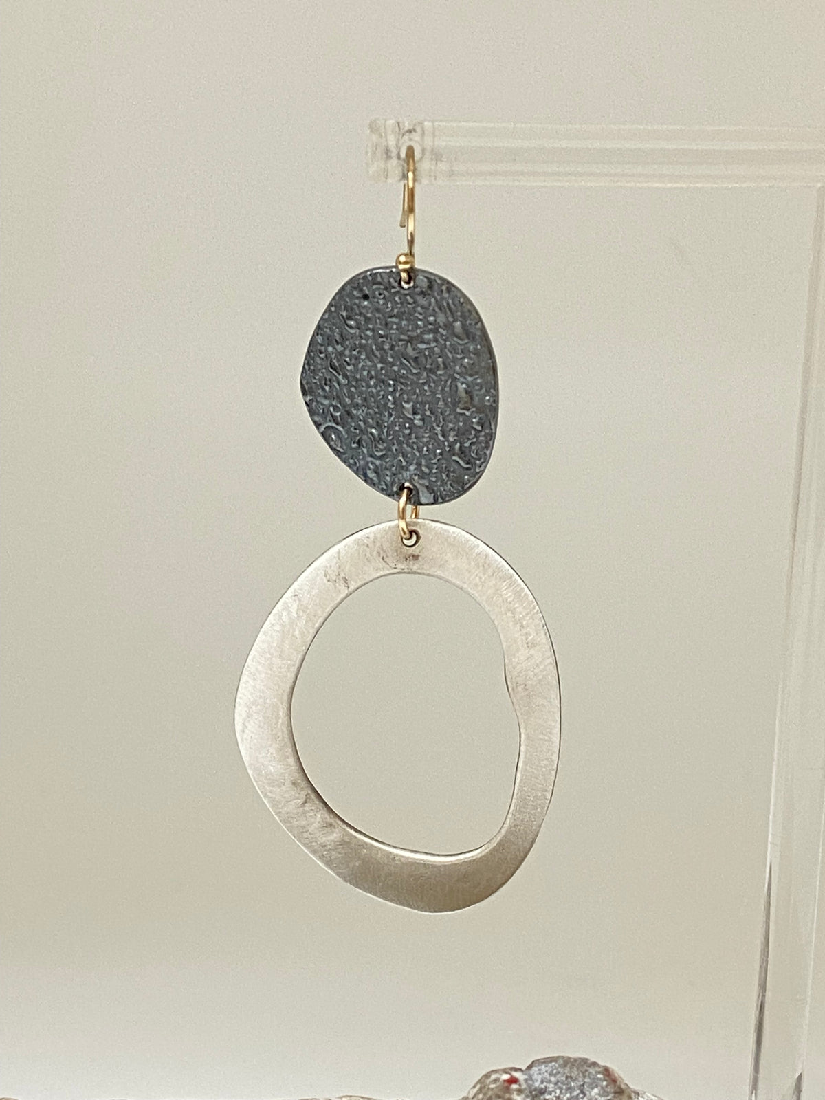Boucles d'oreilles Artisanales Hoops Argent Goldfill fait mains Air & Earth Jewellery Design