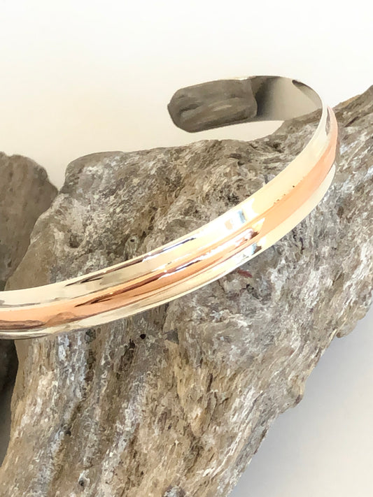 Bracelet Argent et Cuivre Shape B_Sha31 Claudine Moncion Montréal